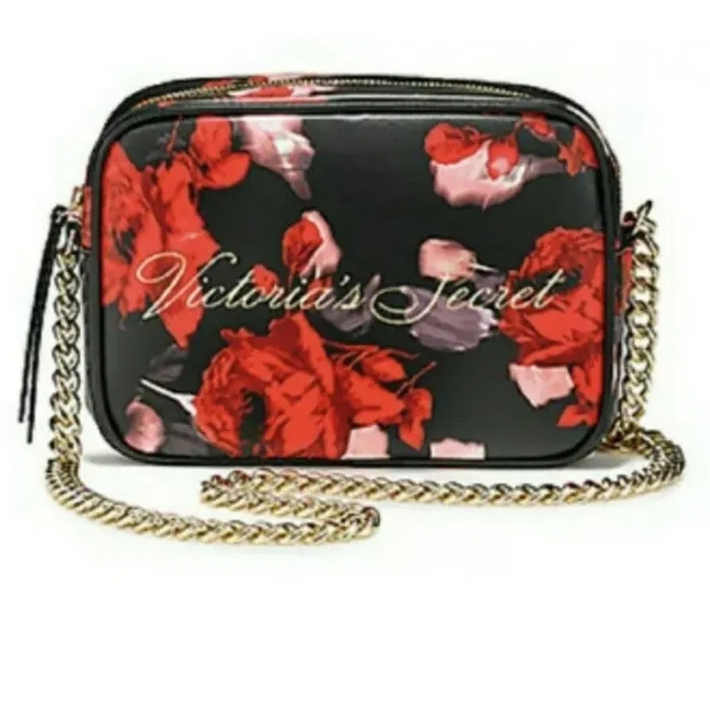 NWT VICTORIA’s SECRET ROSE Floral CROSSBODY BAG PURSE